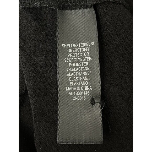 Adrianna Papell Black Smocked Crepe Blouse M – Goth Grunge Boho Dark Feminine - Picture 8 of 11